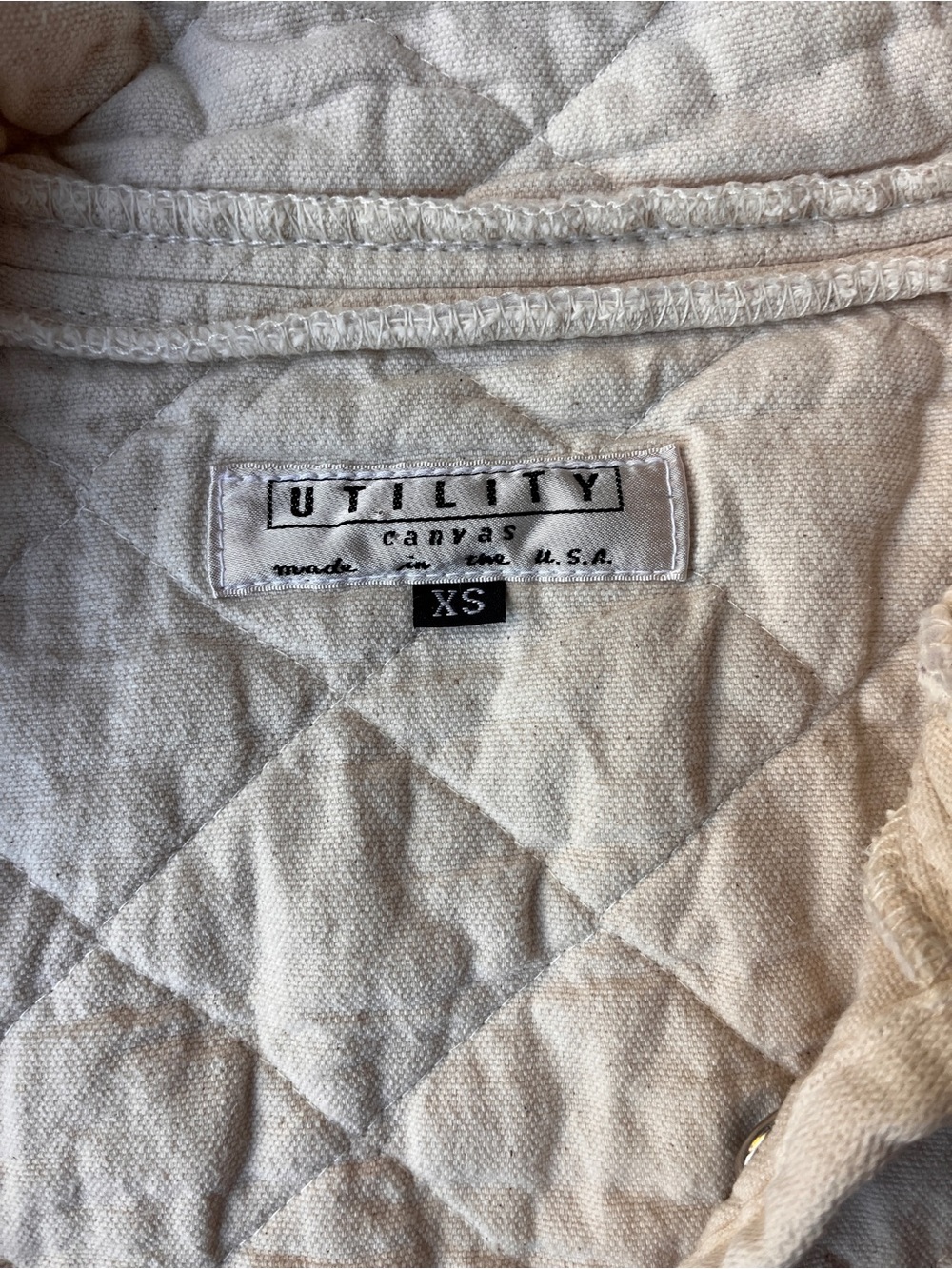 Quilted Utility Jacket in Cream - Lightweight Layer - Picture 7 of 13